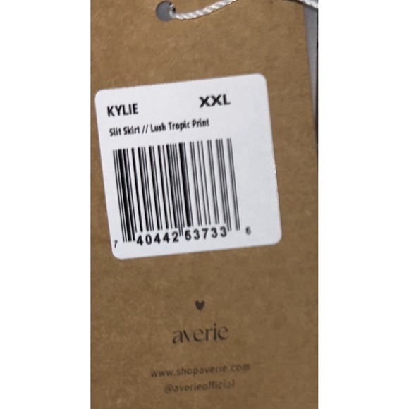 Averie Kylie Slit Skirt Lush Tropic Print Sz XXL - Picture 3 of 4